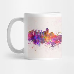 Coventry skyline in watercolor background Mug